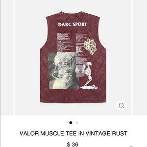 Darcsport valor muscle tee (M) brand new